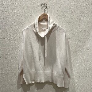 LOFT Off-White Knit Hoodie